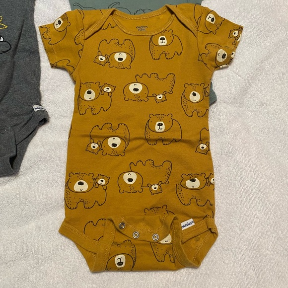 Gerber Bodysuits - Gray, Green, and Mustard - Picture 2 of 5